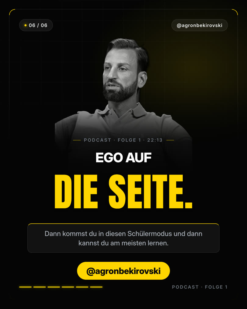 Slide 6 von 6: Ego auf die Seite.